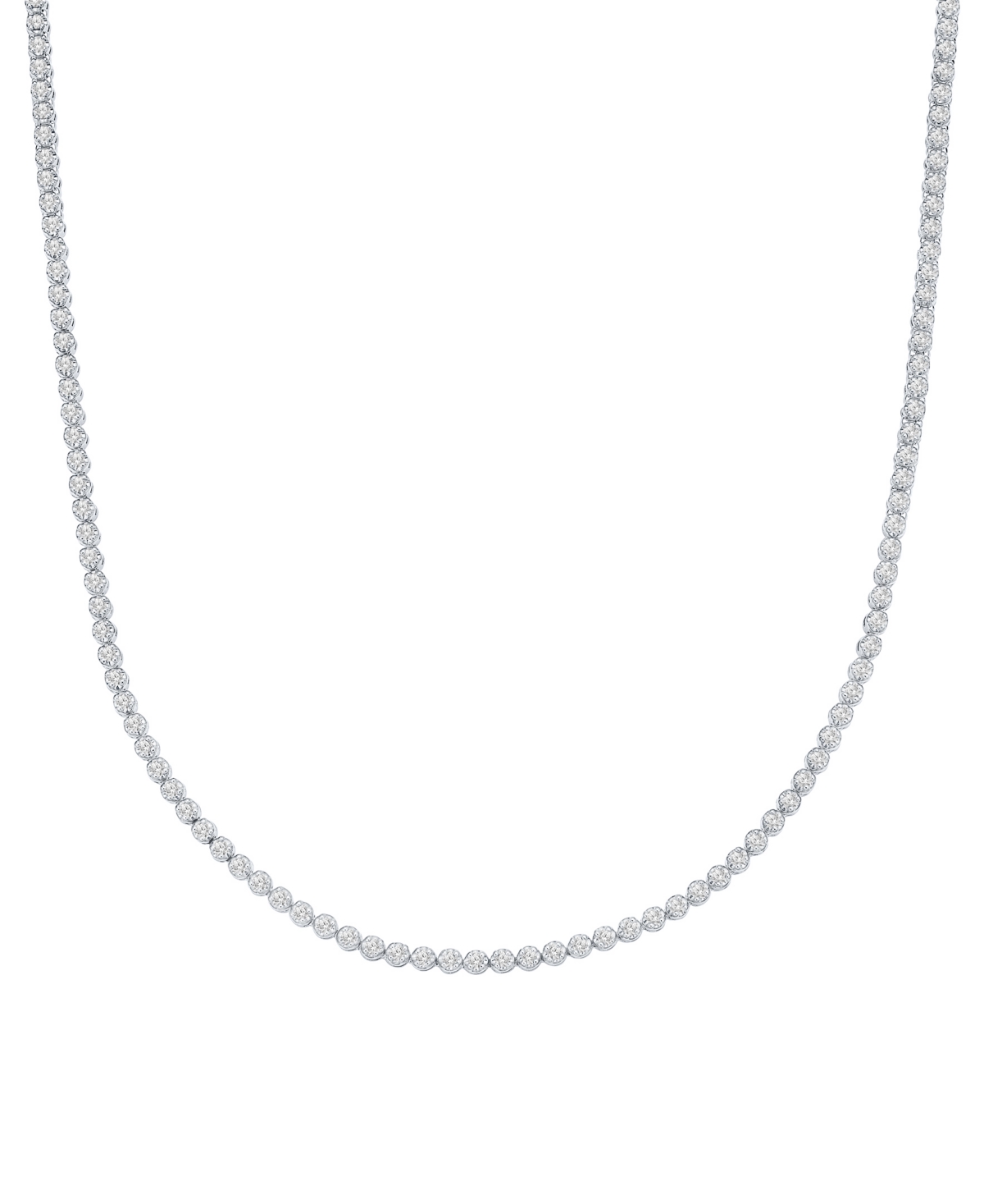 Shop Macy's Men's Diamond 24" Necklace (5-7/8 Ct. T.w.) In 10k Gold In White Gold