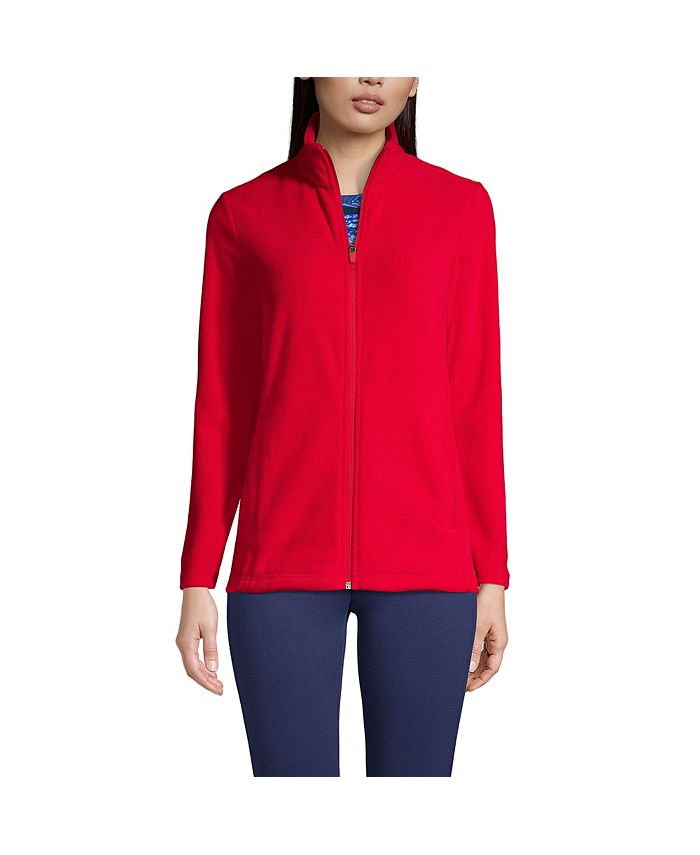Lands' End Women's Tall Fleece Full Zip Jacket Macy's