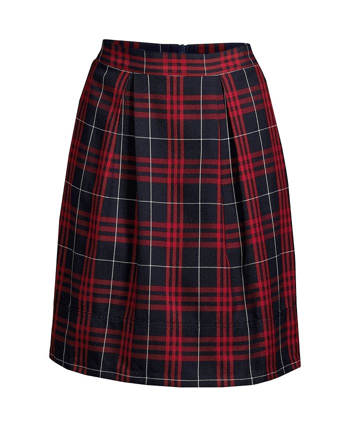 Lands end top red plaid skirt