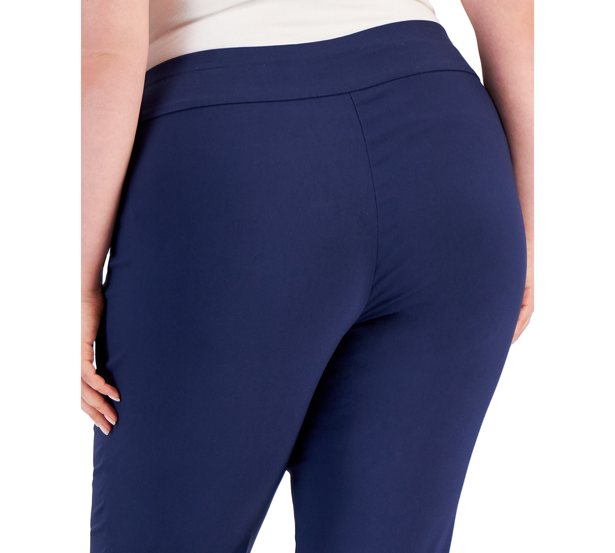 INC INTERNATIONAL CONCEPTS PLUS SIZE BENGALINE SKINNY PANTS, CREATED FOR MACY'S 