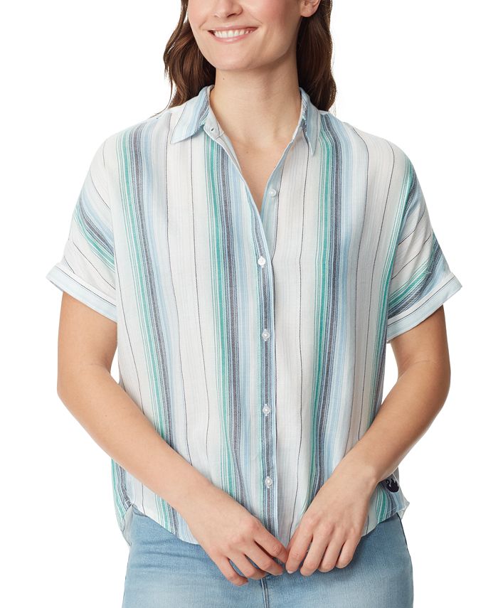 Gloria Vanderbilt Daisy ShortSleeve ButtonFront Shirt Macy's
