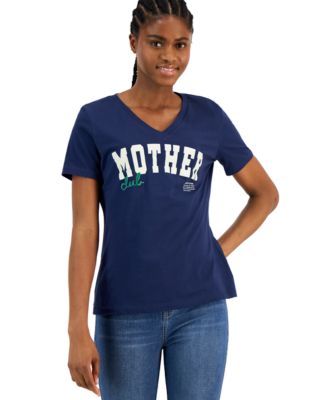 Tony by Toni - Women's Mother Club Graphic V-Neck T-Shirt