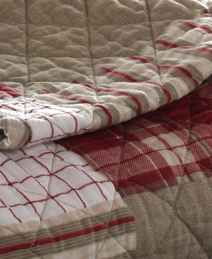 Eddie Bauer Camano Island Plaid Cotton Quilted Throw, 60" x 50" Macy's