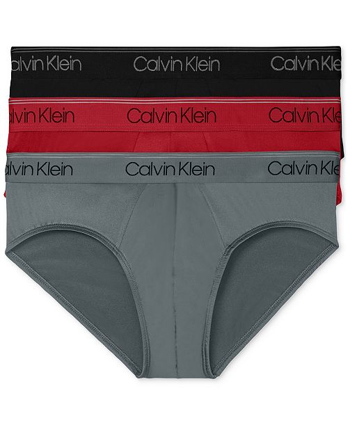 alfani Calvin Klein Men's 3-Pack Microfiber Stretch Low-Rise Briefs Underwear Men's Fashion & Accessories