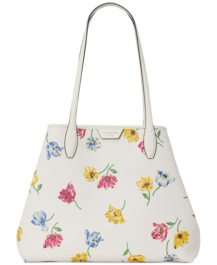 kate spade new york Sutton Tulip Toss Printed Faux Leather Medium Tote ...