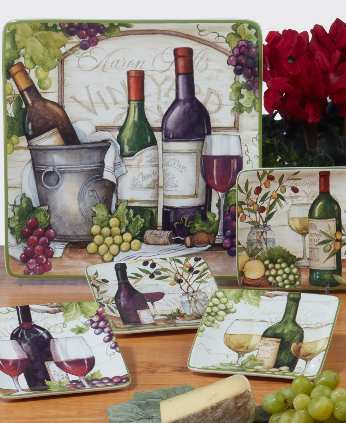 Certified International Meadow Brook Vineyard Square Platter