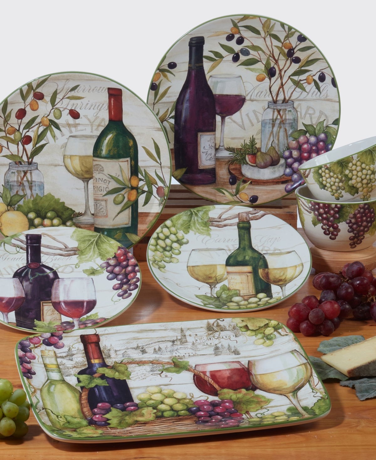 Certified International Meadow Brook Vineyard Set of 4 Salad Plate