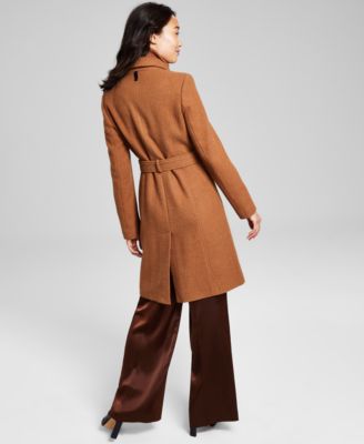 Womens Wool Blend Belted Wrap Coat, Created for Macys