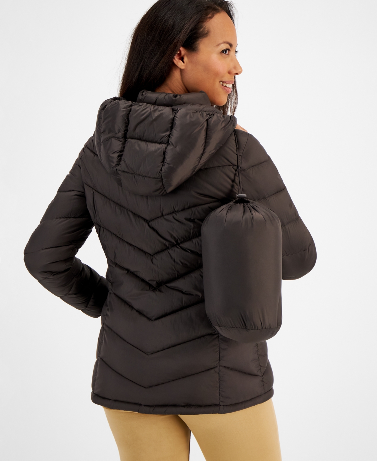 CHARTER CLUB WOMEN'S PACKABLE HOODED PUFFER COAT, CREATED FOR MACY'S 