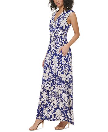 Jessica Howard Petite Floral Print Cap Sleeve Maxi Dress Macy s