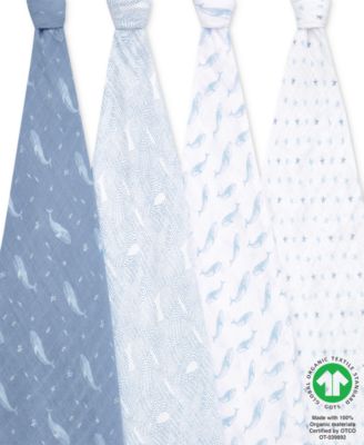Essentials Oceanic Muslin Swaddles, Pack of 4