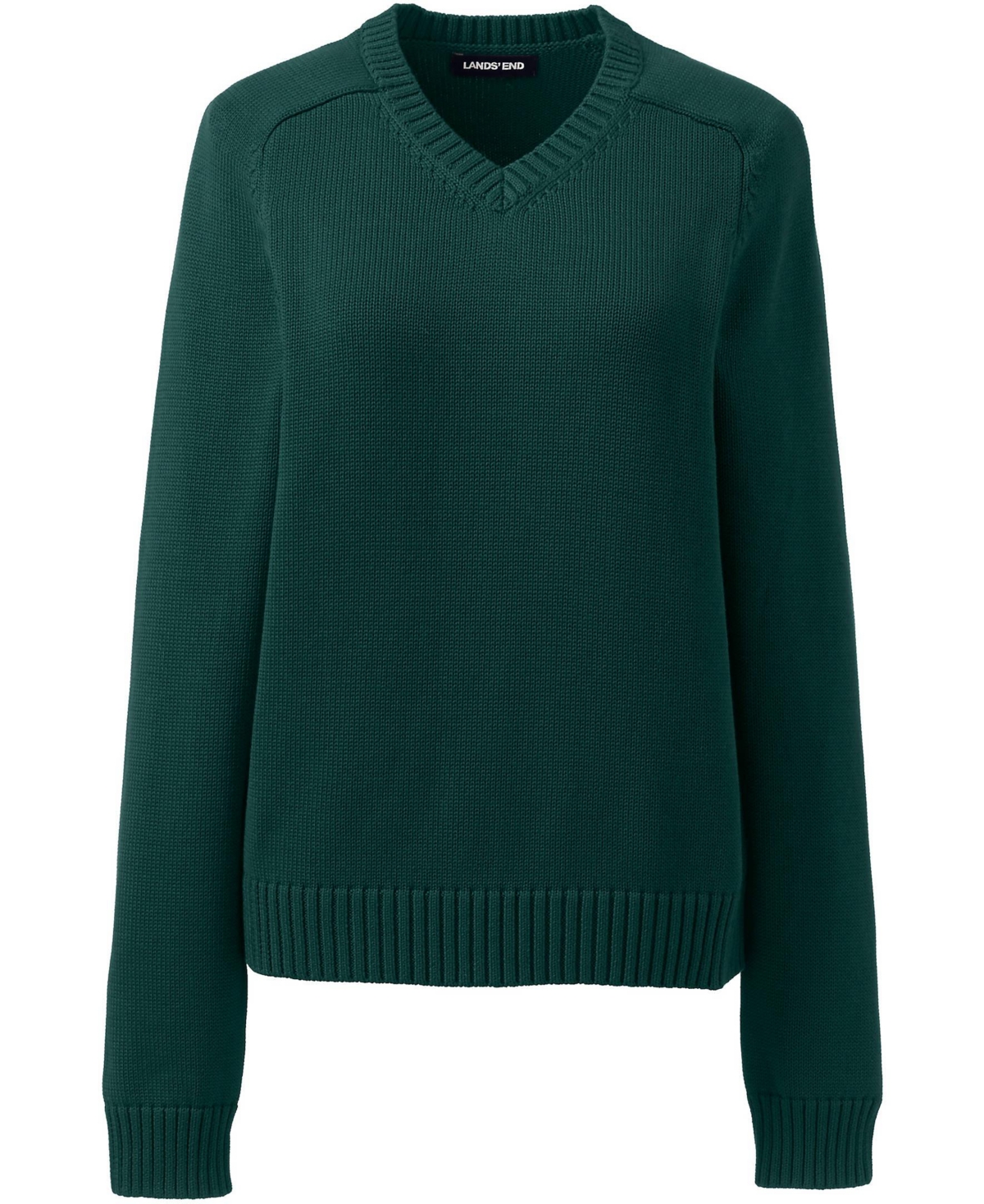 Lands End Women s School Uniform Cotton Modal V neck Sweater Red Smart Closet