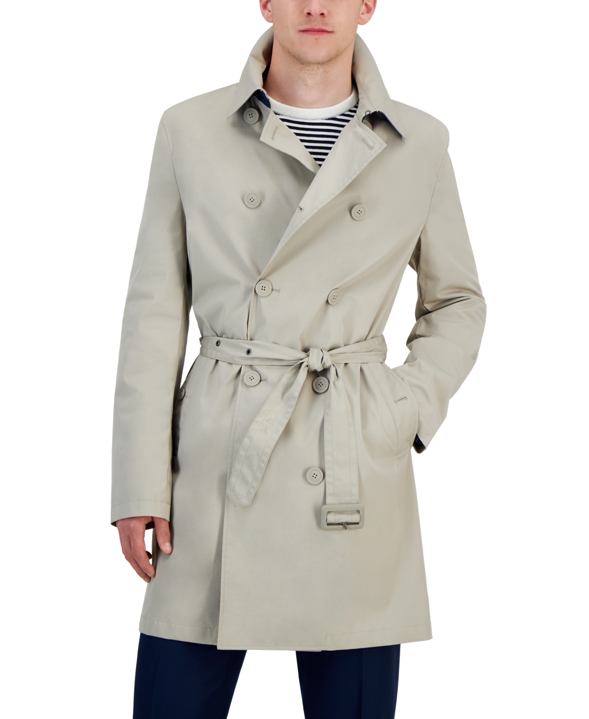 Tommy Hilfiger Men's Modern-fit Raincoat In Silver