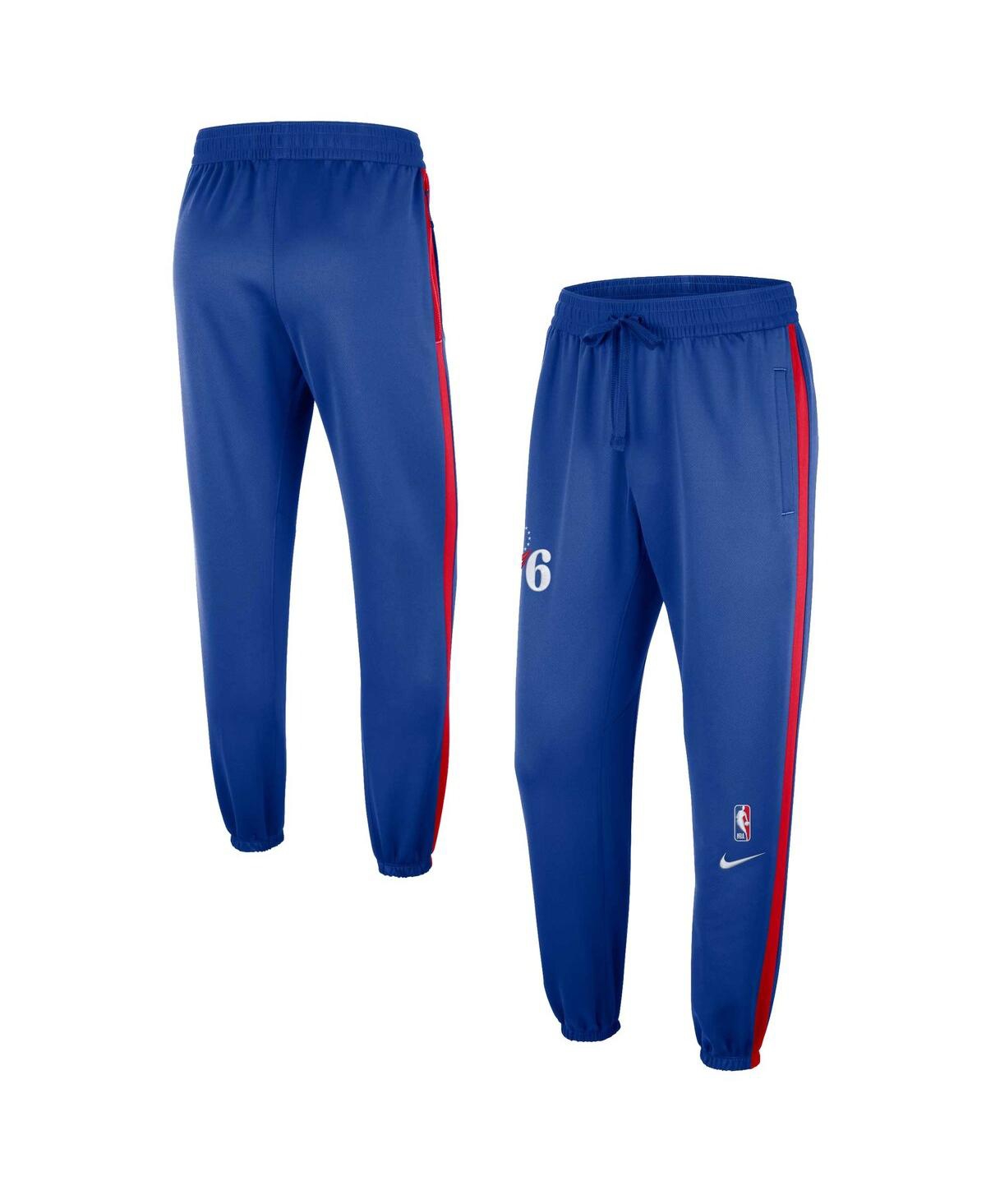 Shop Nike Men's  Royal Philadelphia 76ers Authentic Showtime Performance Pants
