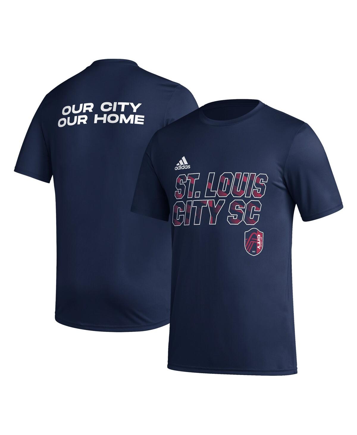Shop Adidas Originals Men's Adidas Navy St. Louis City Sc Team Jersey Hook Aeroready T-shirt