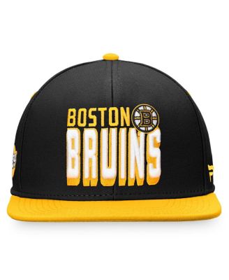Men's Black, Gold Boston Bruins Heritage Retro Two-Tone Snapback Hat
