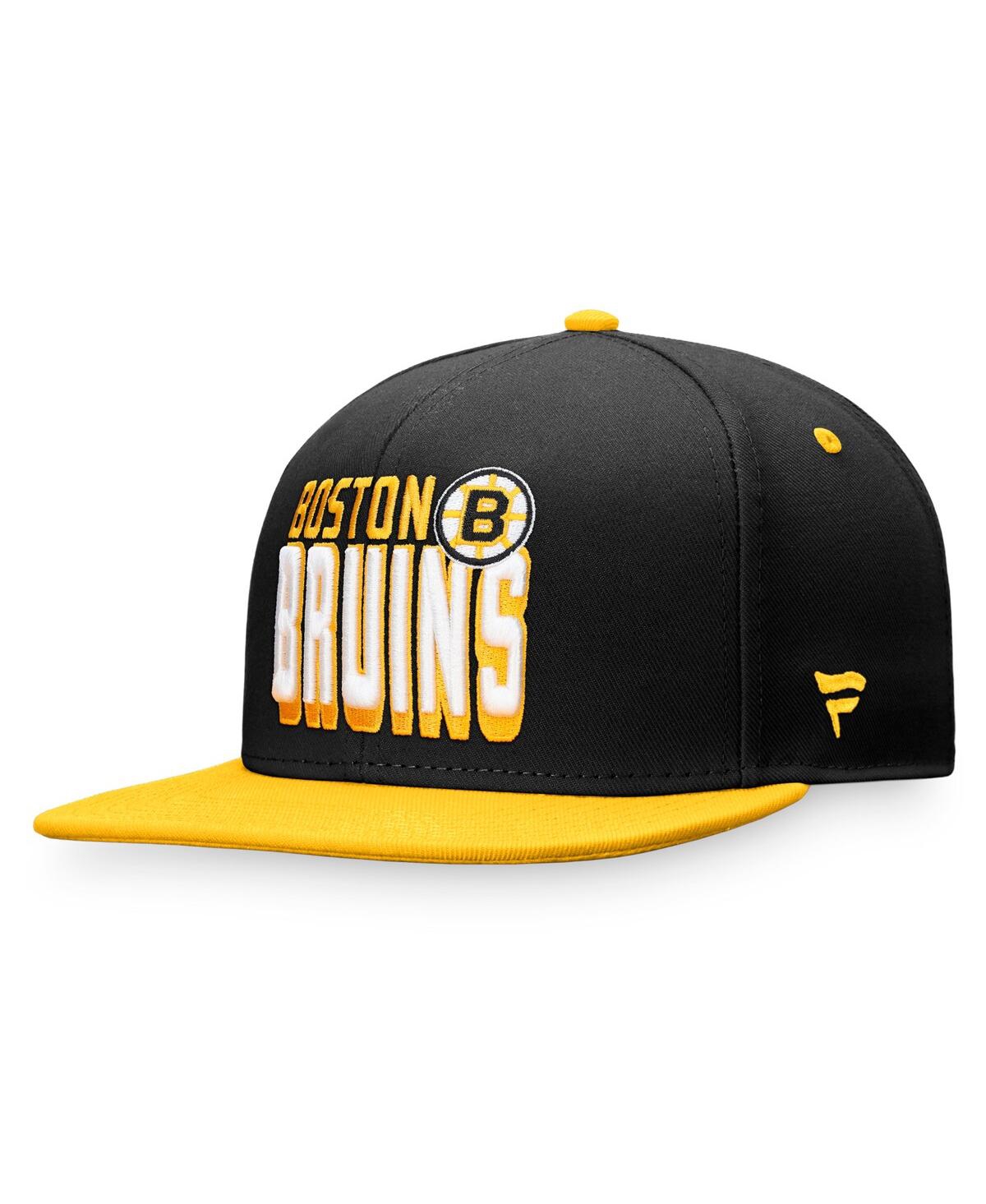 Men's Fanatics Gold Boston Bruins Heritage Retro Two-Tone Snapback Hat - Gold