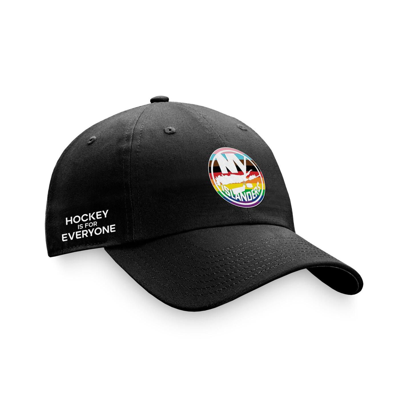 Мужская кепка Fanatics Black New York Islanders Team Logo Pride Adjustable Hat — фото 4