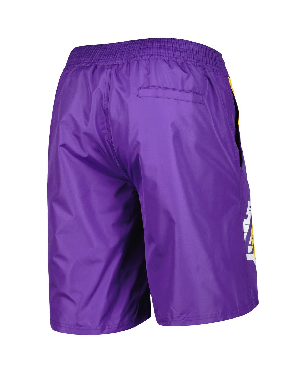 Shop G-iii Sports By Carl Banks Men's  Purple Los Angeles Lakers Sea Wind Swim Trunks