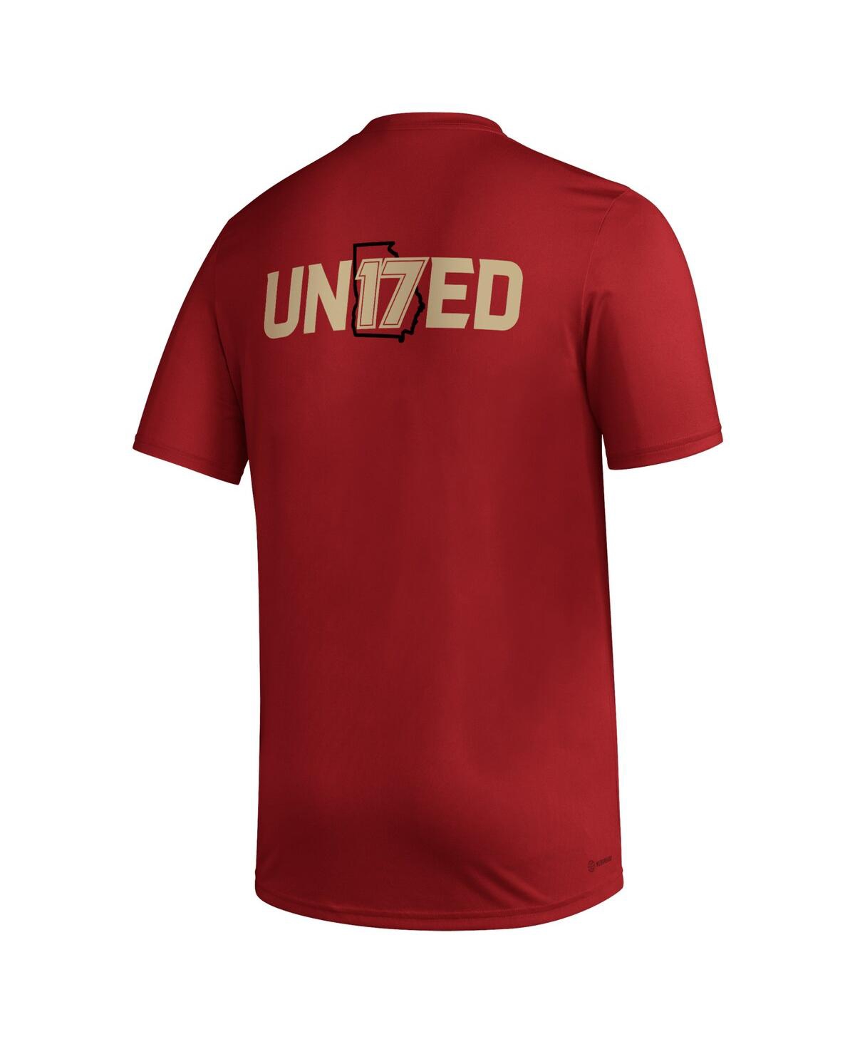 Shop Adidas Originals Men's Adidas Red Atlanta United Fc Team Jersey Hook Aeroready T-shirt