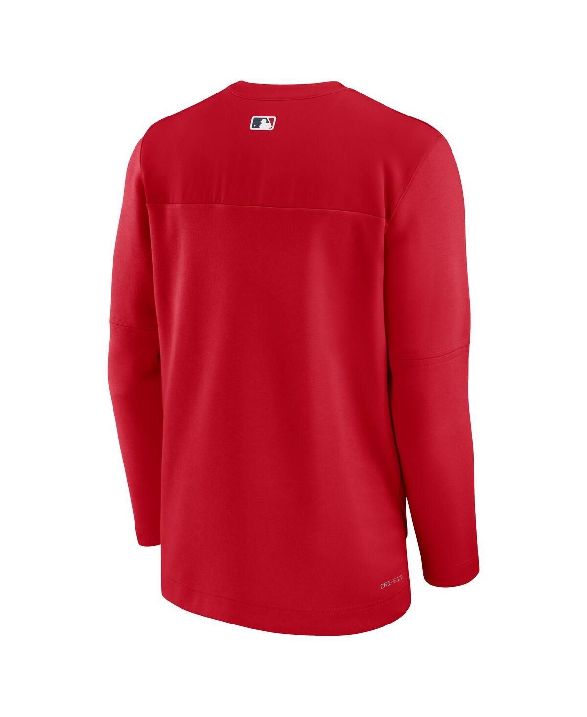 Shop Nike Men's  Red Washington Nationals Authentic Collection Game Time Performance Half-zip Top