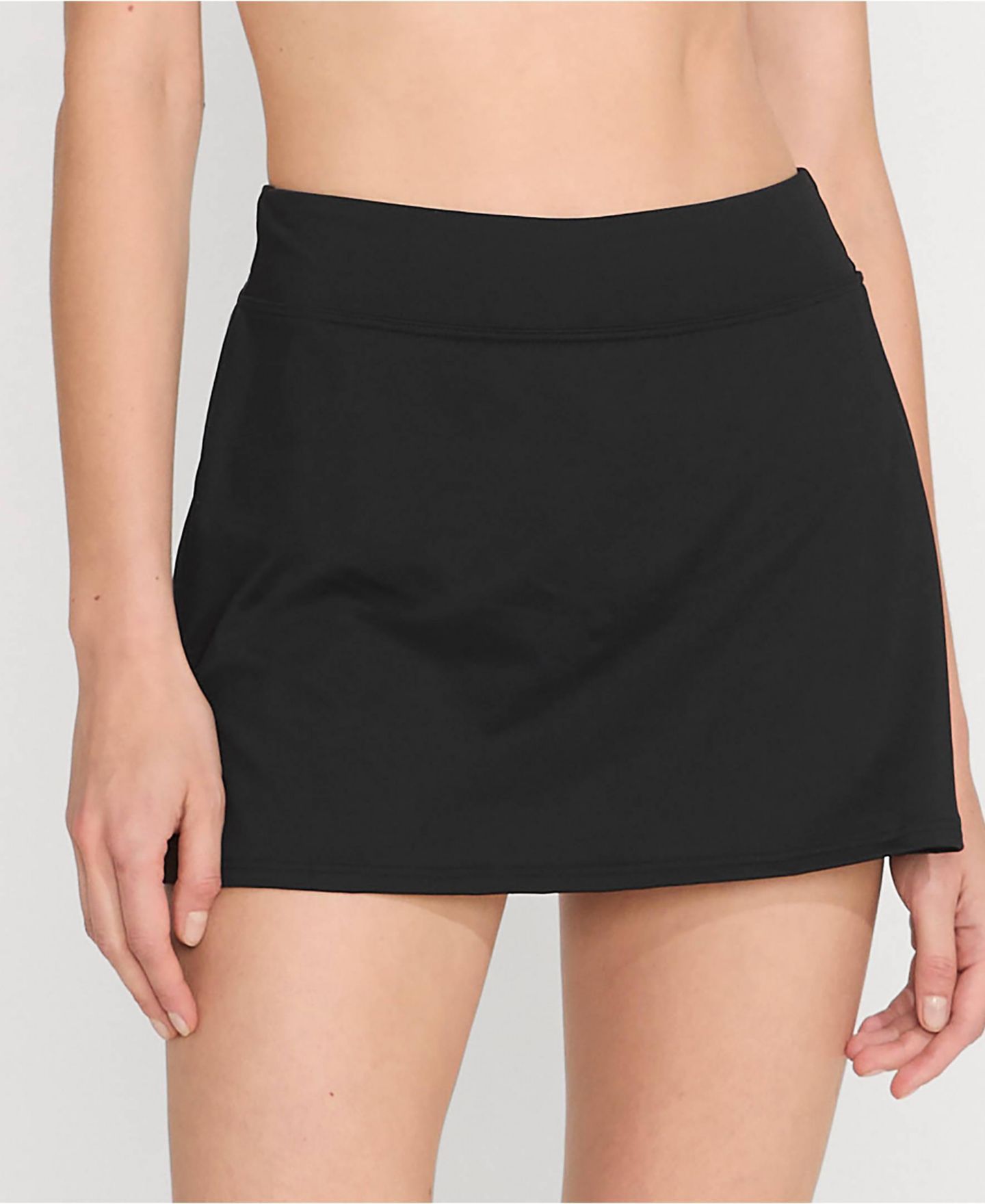 Женская юбка Lands' End Mini Swim Skirt, цвет: Чёрный — фото 3