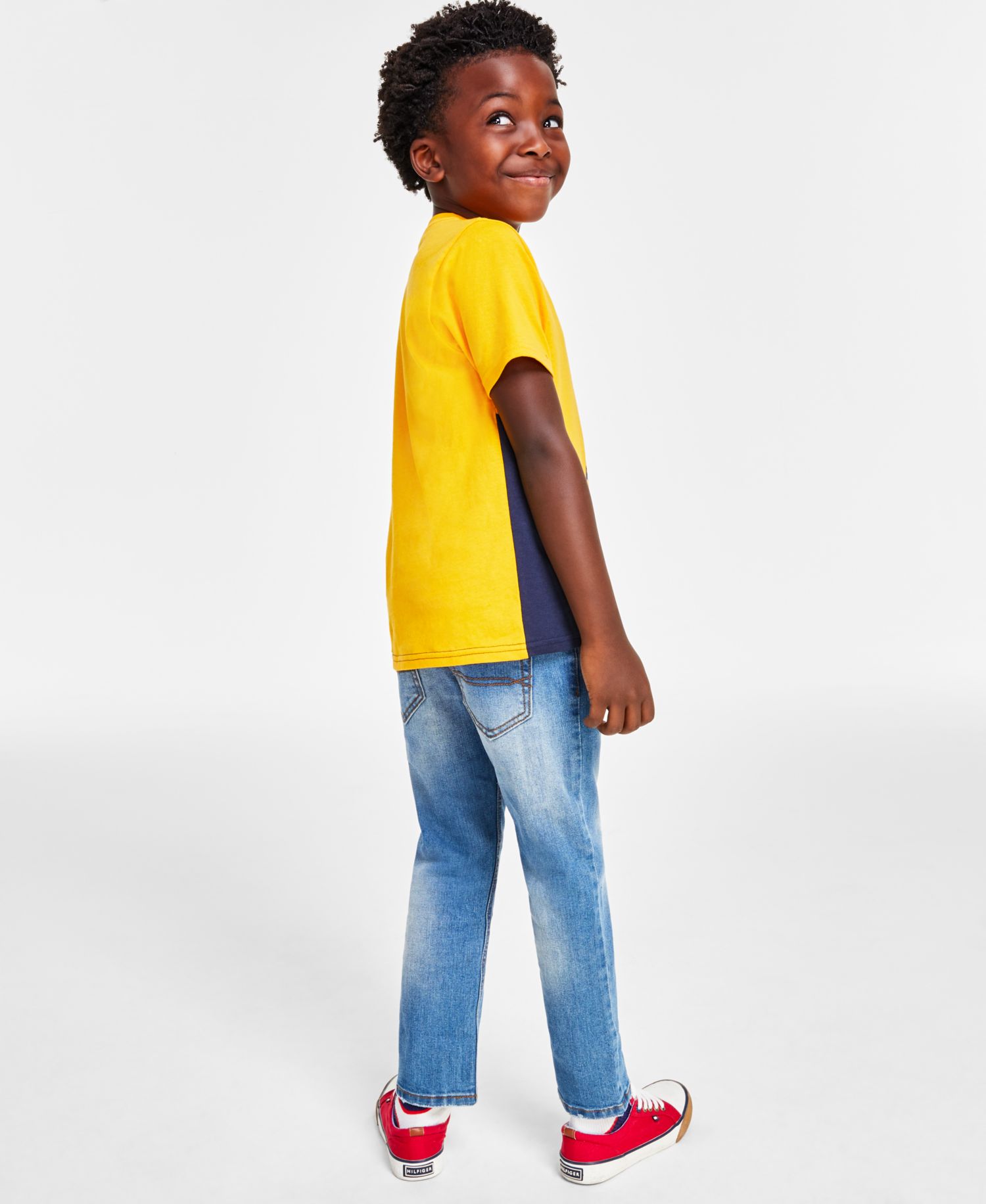 Boys Banner T-Shirt & Blue Stone Jeans
