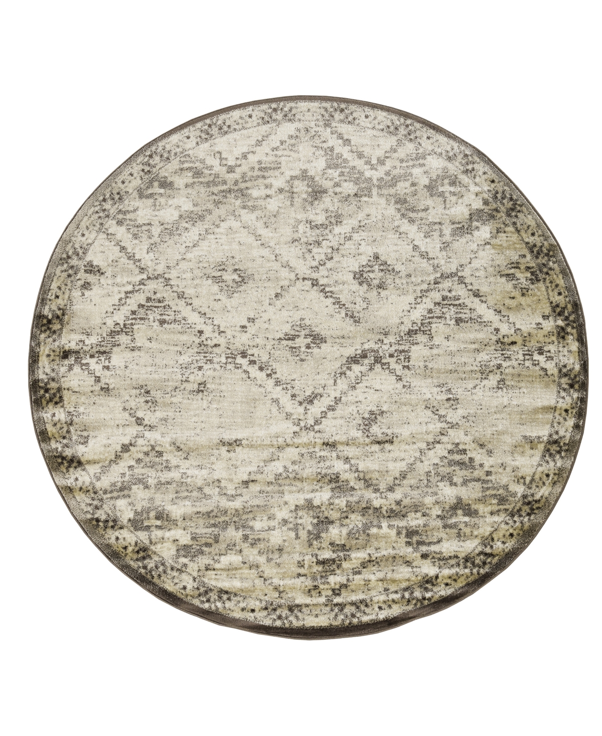Kas Heritage 9366 7'7" X 7'7" Round Area Rug In Gray