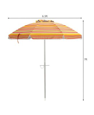 6.5FT Patio Beach Umbrella Sun Shade Tilt