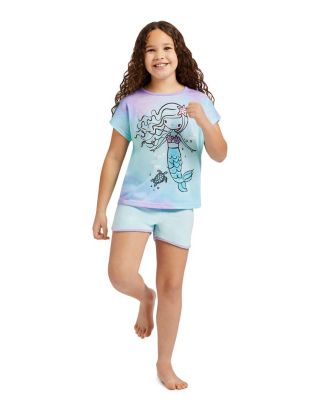 Big Girls 3-Piece Pajama Set Sleepwear, Short Sleeve Top with Long Pants and Matching Shorts PJ Set