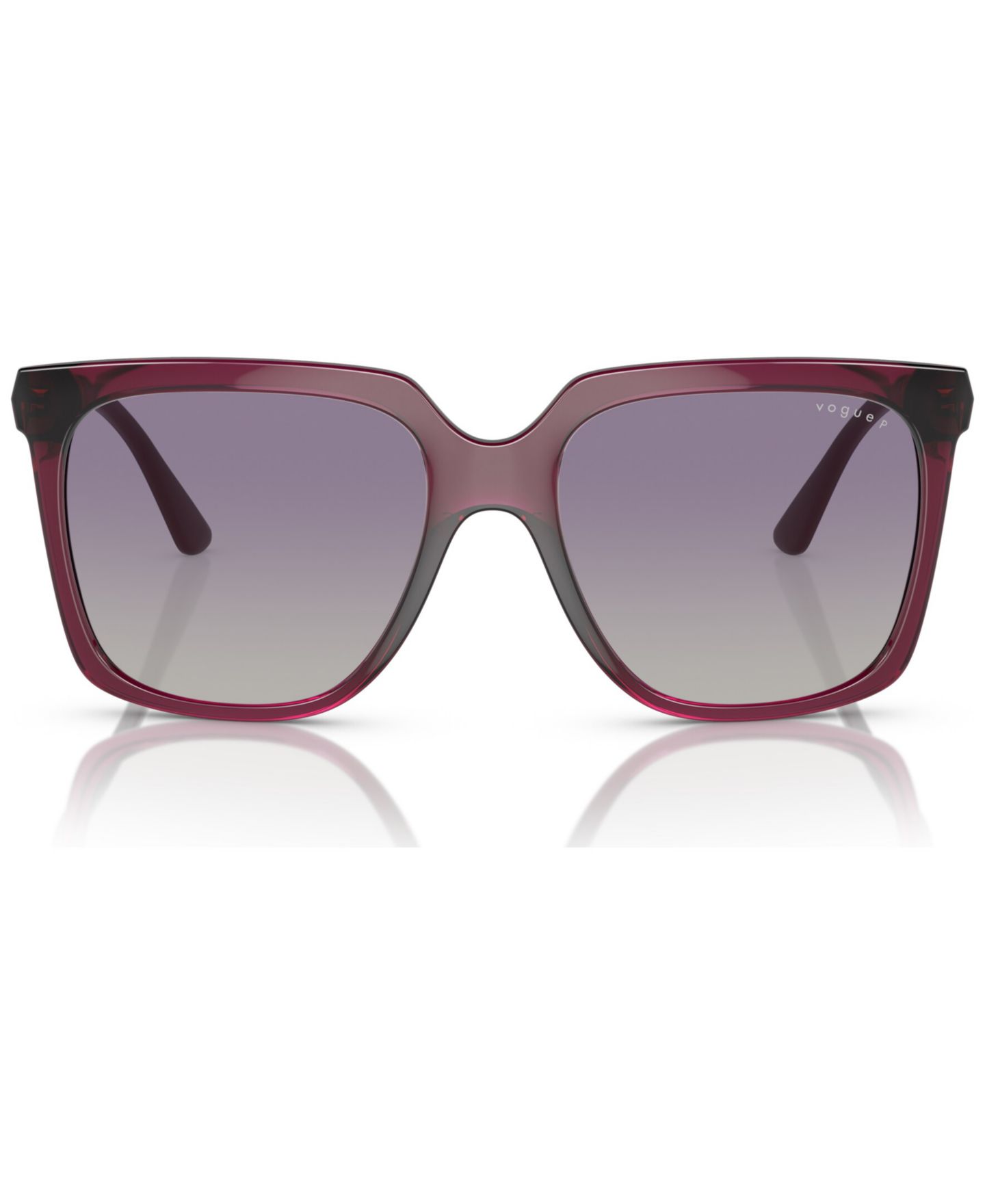 Женские солнцезащитные очки Vogue Eyewear Polarized Sunglasses, VO5476SB, цвет: Прозрачный вишнёвый — фото 3