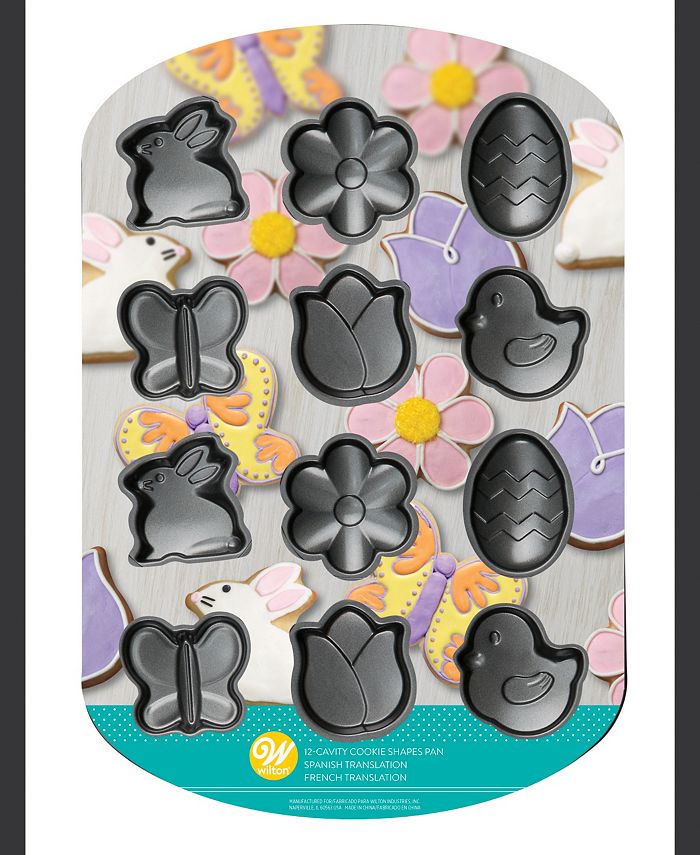 Wilton Christmas Shapes 12 Cavity Cookie Pan, Holiday Cooking and Baking,  Non-stick Bakeware, Cookie Sheets 