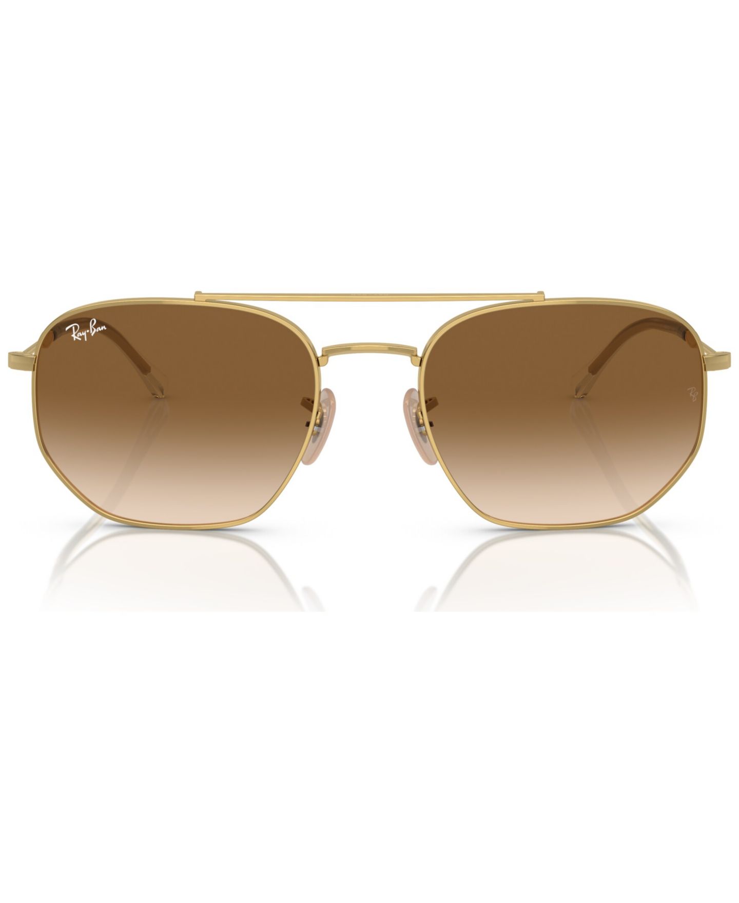 Солнцезащитные очки Ray-Ban Unisex Sunglasses, RB3707, цвет: Золотой — фото 3