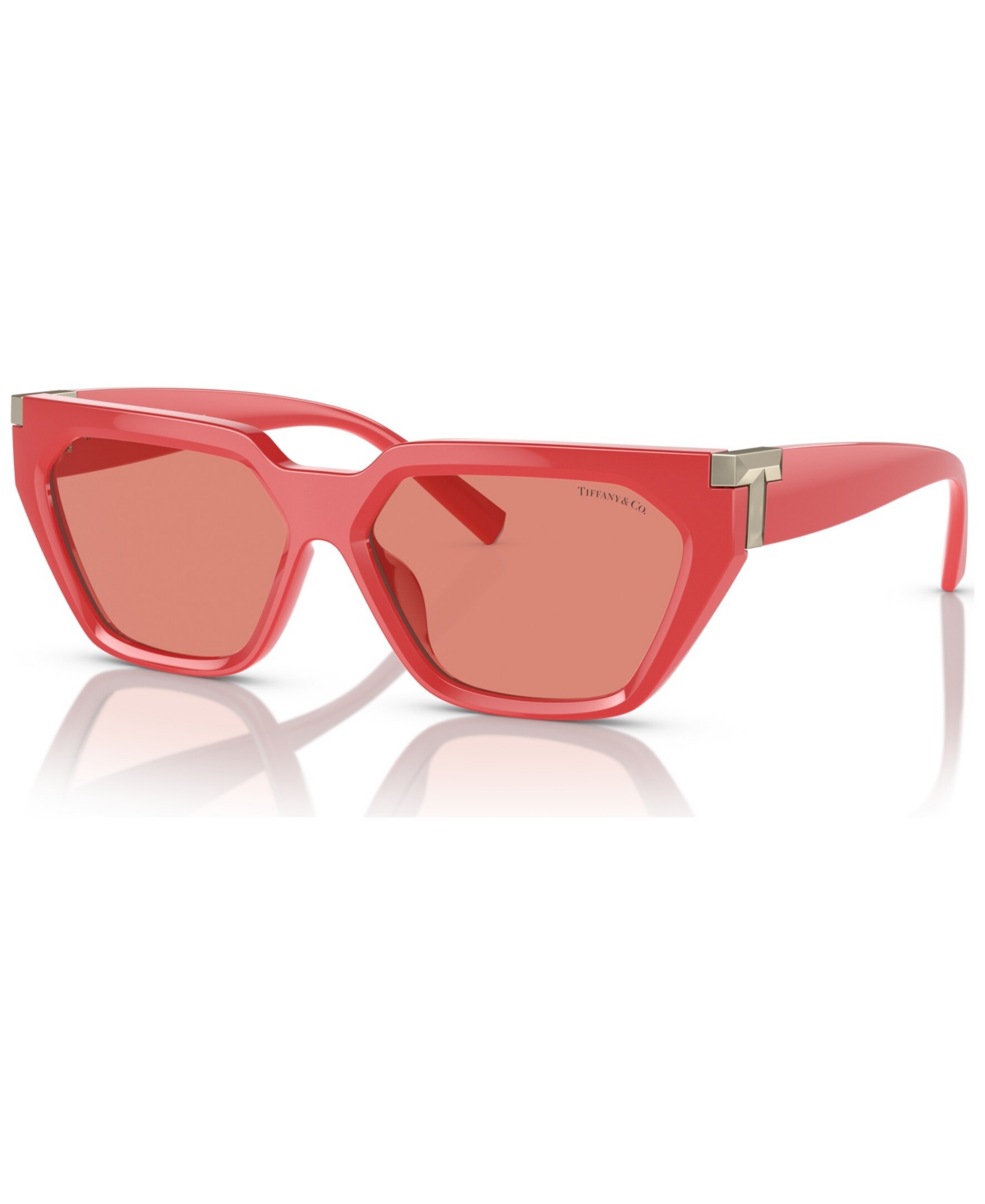 Shop Tiffany & Co Women's Sunglasses, Tf4205u In Coral