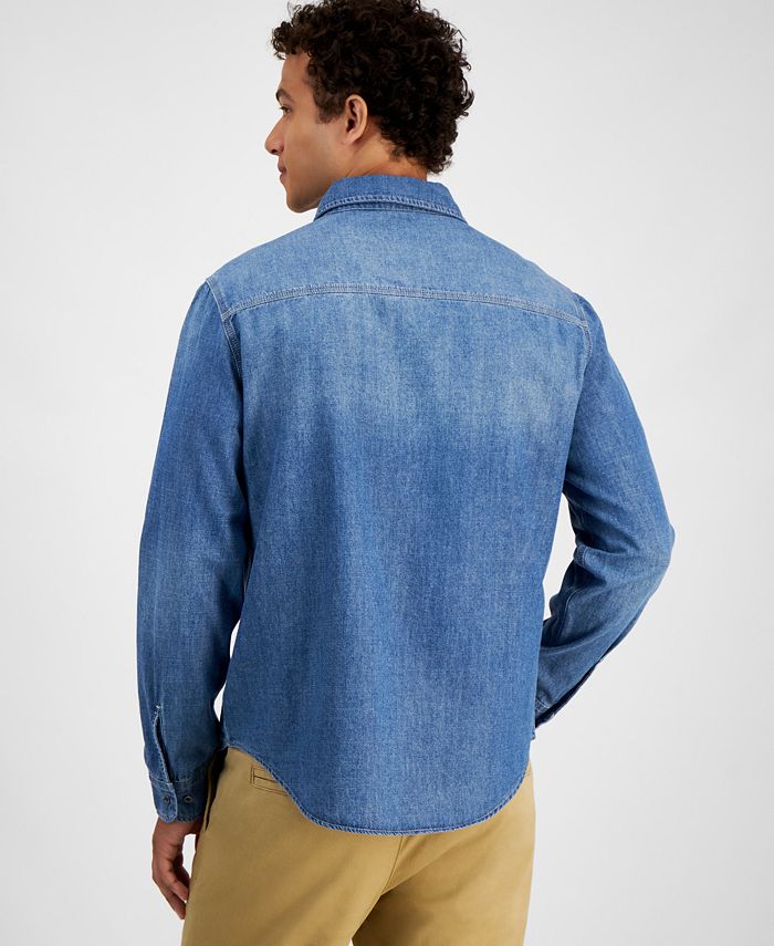 And Now This Men's Chambray Denim Shirt, Created for Macy's Macy's
