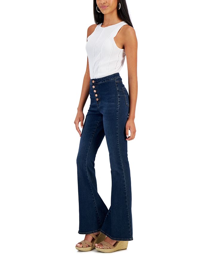 Dollhouse Juniors' HighRise ButtonFly Flare Jeans Macy's