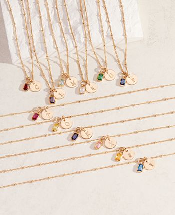 Sunkissed Sterling Cubic Zirconia 14k Gold Plated Initial Drop Earrings