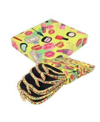 Decorative Microfiber Makeup Remover Cloths (Pack of 5, Design Options), Soft Coral Fleece Reusable Makeup Towels with a Travel Bag, Facial Wash Cloth for Bathroom, 7.5 x 15.5 in.