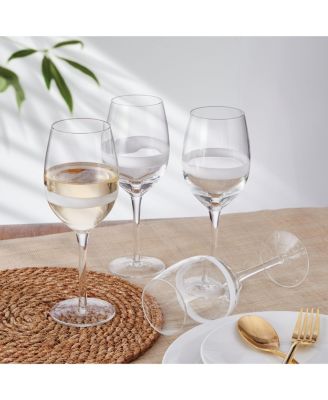 Organic Band 14.5-oz White Wine Glasses 4-Piece Set