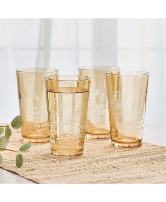 Wildflower 16-oz Highball Glasses 4-Piece Set