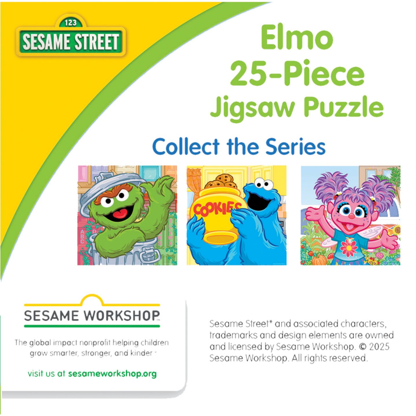 Детский пазл MasterPieces Puzzles Masterpieces Sesame Street Elmo's Fun Day 25 Piece Puzzle, Ages 3+ — фото 3