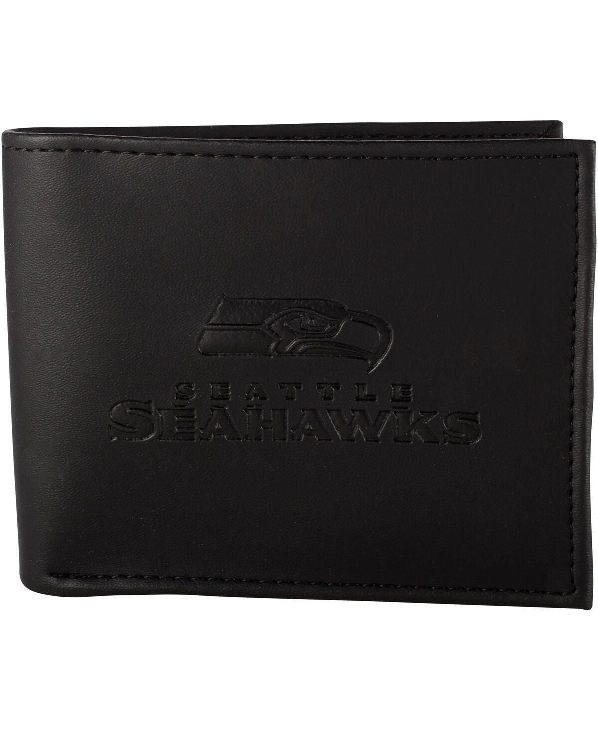 Evergreen Enterprises Men's Black Seattle Seahawks Hybrid Bi-fold Wallet