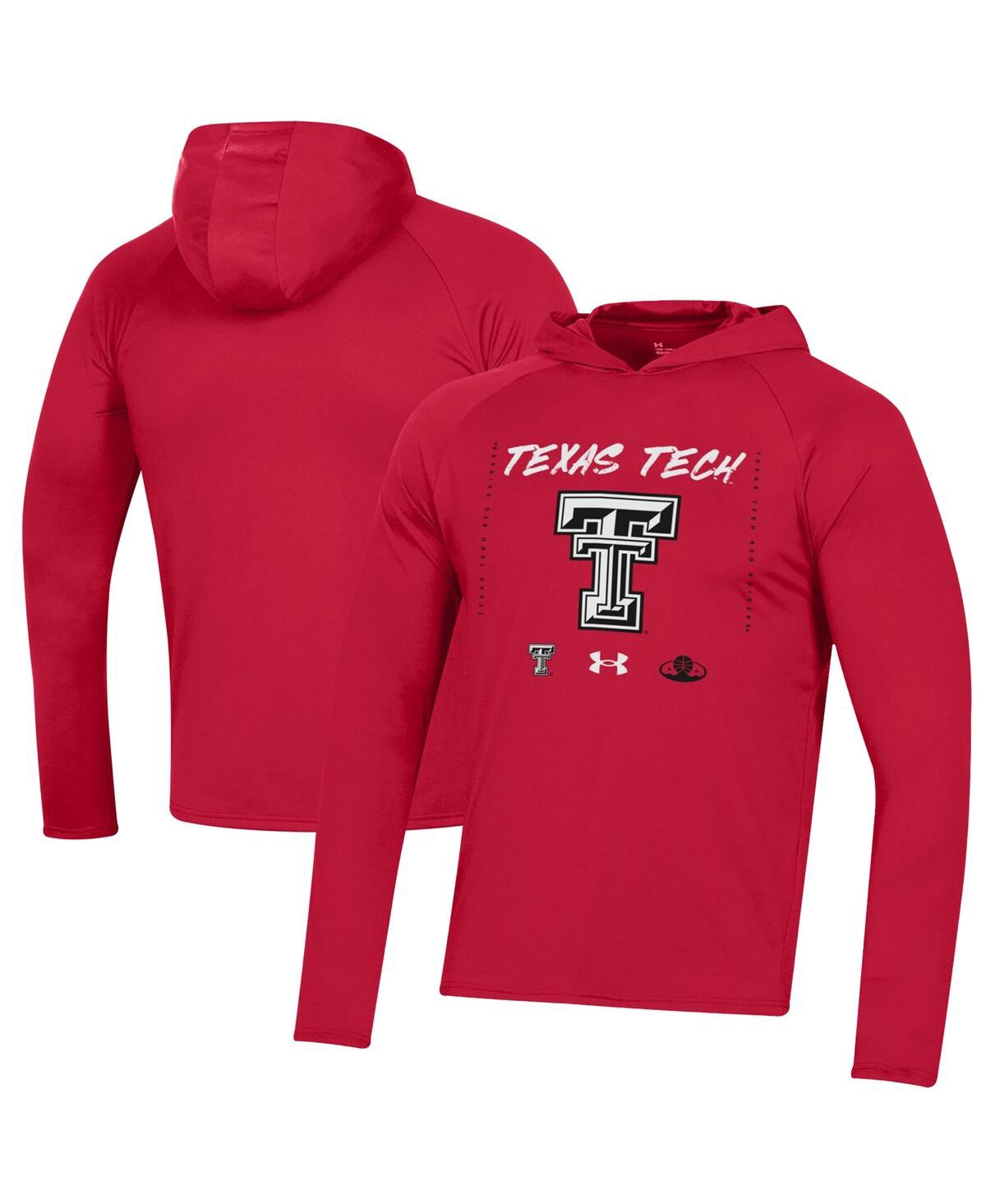 Shop Under Armour Men's And Women's  Red Texas Tech Red Raiders 2023 On Court Bench Shooting Long Sleeve H