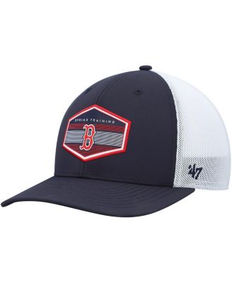 Men's Navy, White Boston Red Sox Spring Training Burgess Trucker Snapback Hat