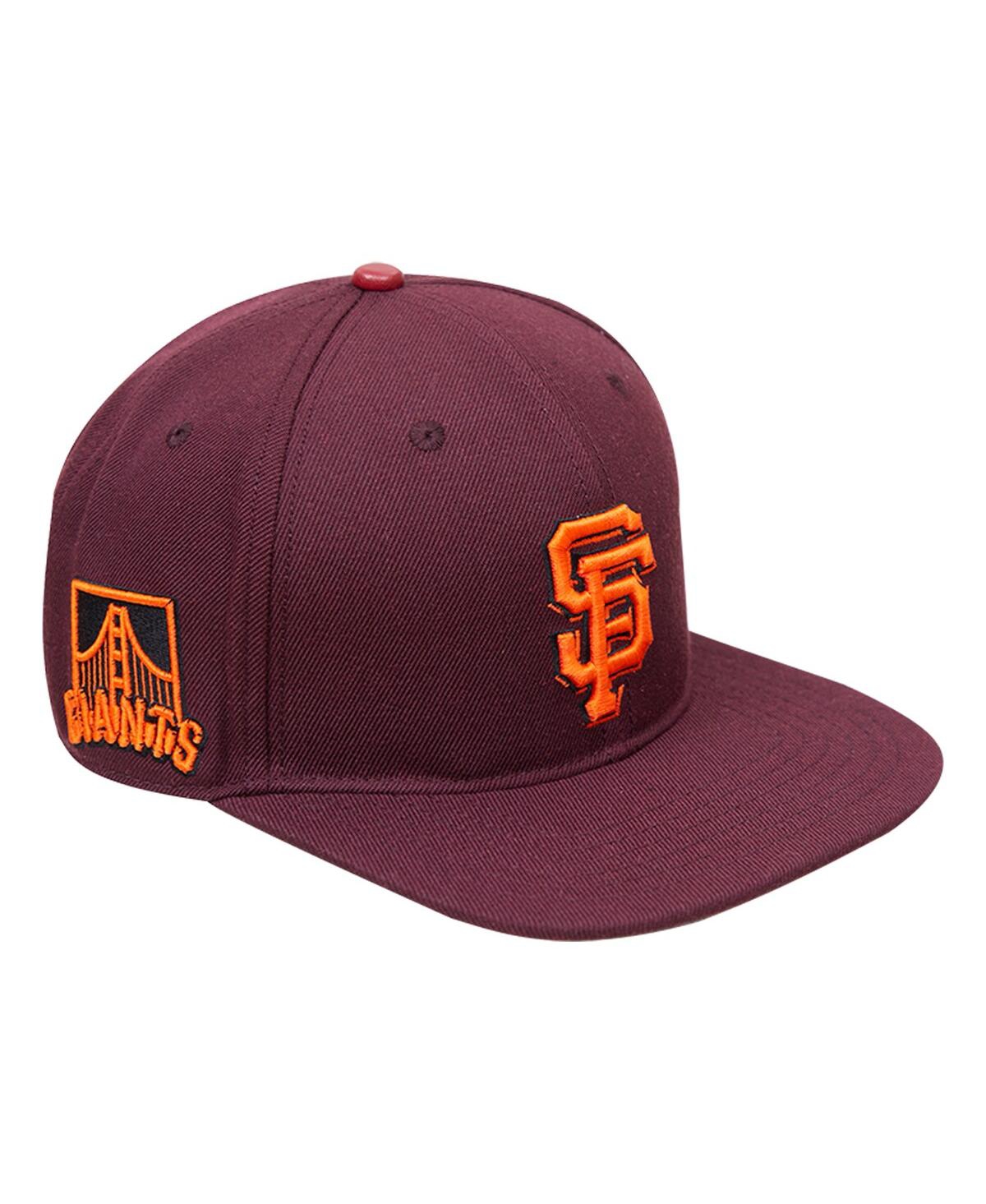 Shop Pro Standard Men's  Burgundy San Francisco Giants Wine Snapback Hat