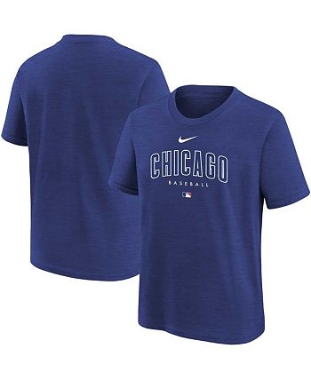 Nike Big Boys and Girls Royal Chicago Cubs Authentic Collection Early Work  Tri-Blend Performance T-shirt - Macy's