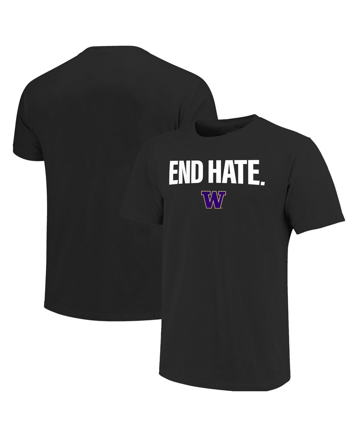 Shop Image One Men's Black Washington Huskies End Hate T-shirt