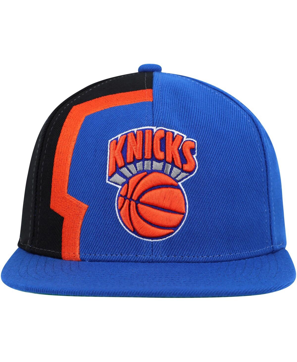 Shop Mitchell & Ness Men's  Blue New York Knicks Hardwood Classics Retroline Snapback Hat