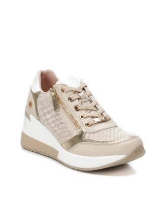 XTI Women's Wedge Sneakers Gold - Macy's