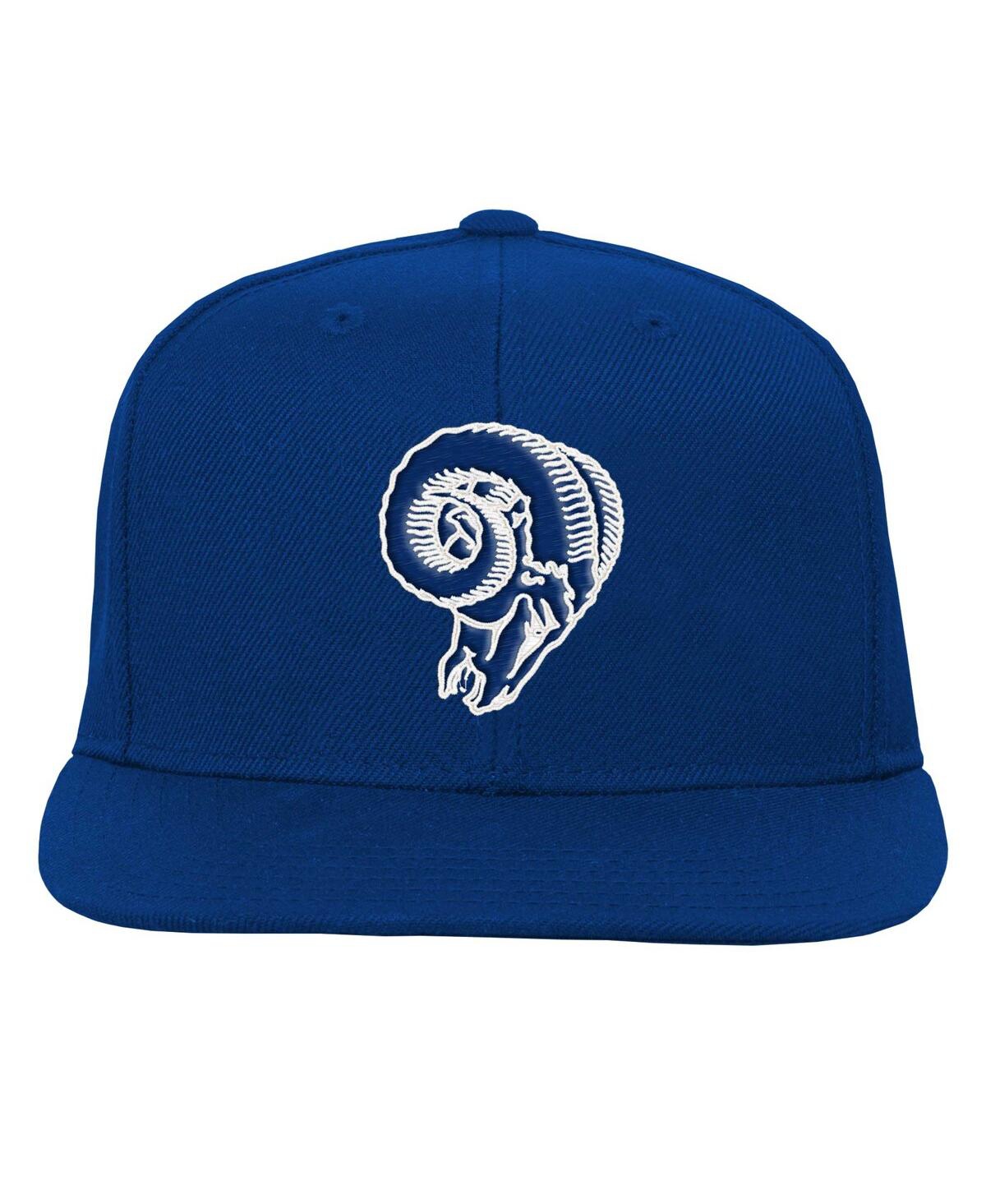 Mitchell & Ness Big Boys And Girls  Royal Los Angeles Rams Gridiron Classics Ground Snapback Hat In Royal